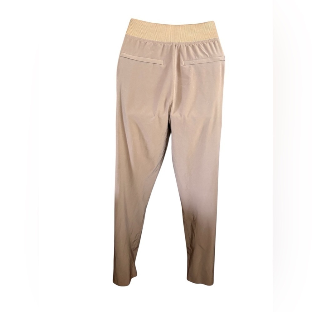 Athleta Brooklyn Textured Ankle Pants sz 6T brown pockets preloved - Picture 2 of 8